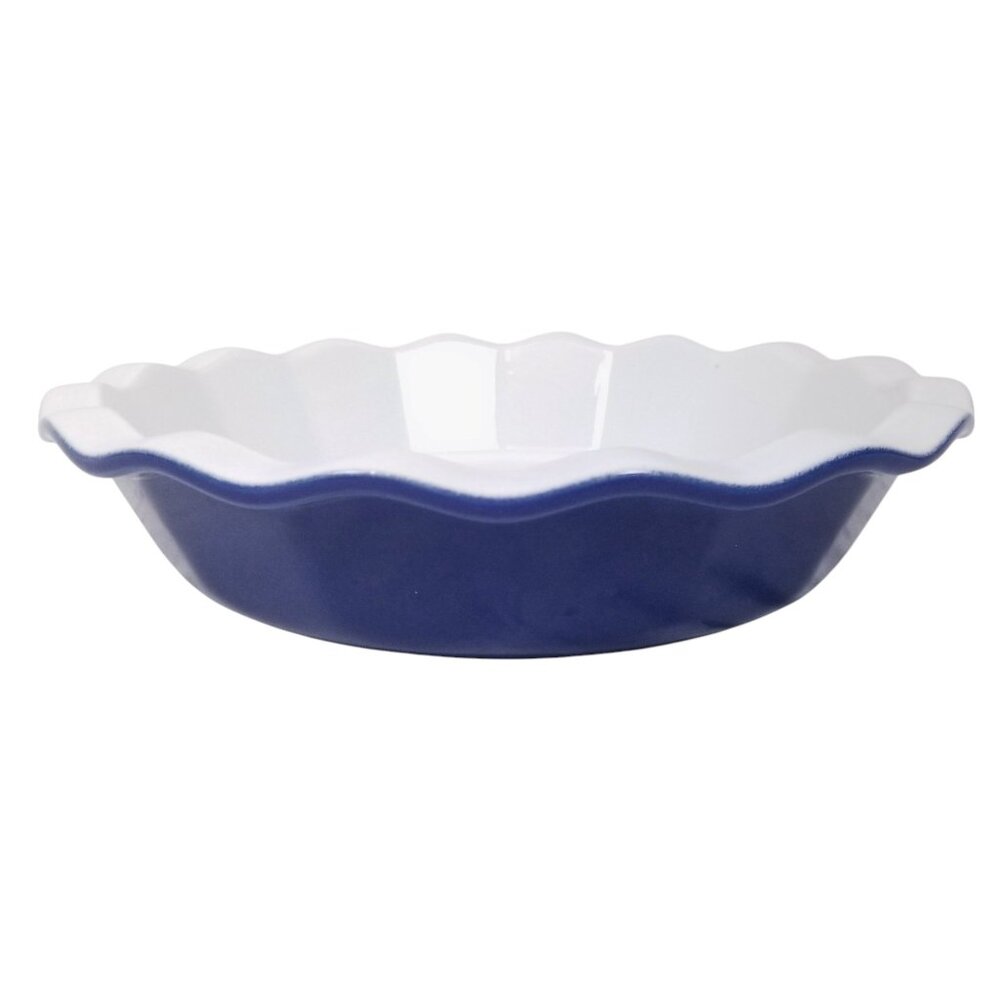 Emile Henry Ruffled Pie Dish Cobalt Blue - Picture 3 of 8